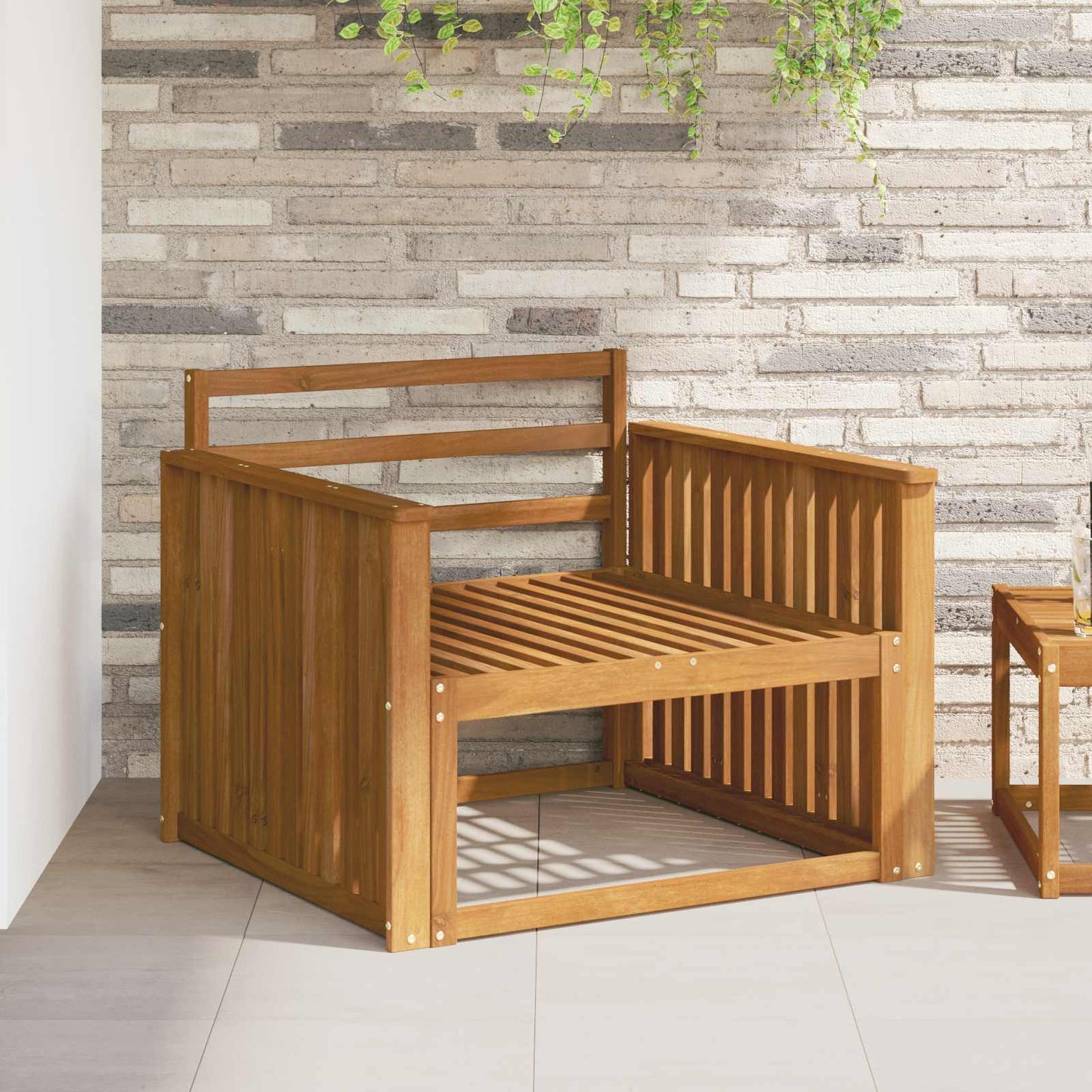Armrest 2 pcs Natural 80 x 6 x 61 cm Solid Acacia Wood
