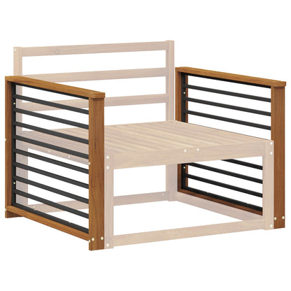 Armrest 2 pcs Natural 80 x 6 x 61 cm Solid Acacia Wood