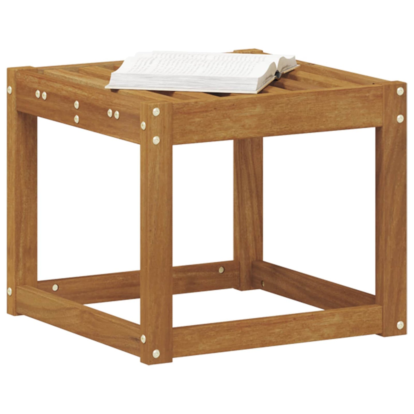 Stool Bench Natural 43 x 43 x 37 cm Solid Acacia Wood