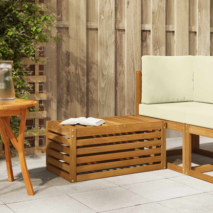 Outdoor Stool Bench Natural 79 x 43 x 37 cm Solid Acacia Wood