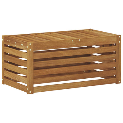 Outdoor Stool Bench Natural 79 x 43 x 37 cm Solid Acacia Wood