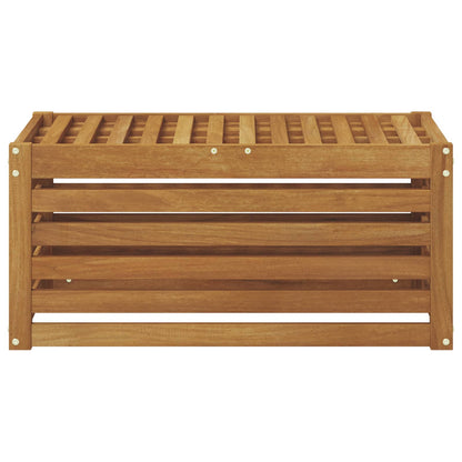 Outdoor Stool Bench Natural 79 x 43 x 37 cm Solid Acacia Wood