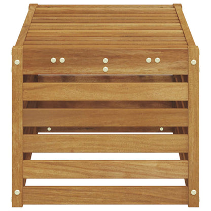 Outdoor Stool Bench Natural 79 x 43 x 37 cm Solid Acacia Wood