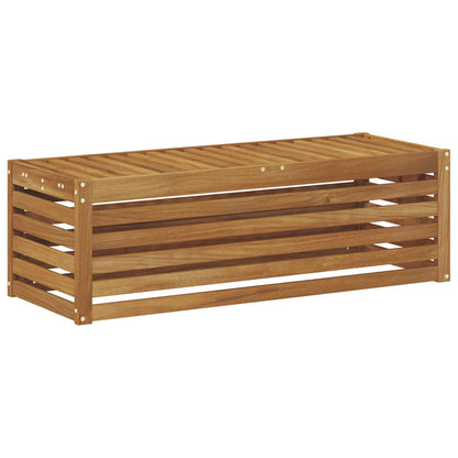 Outdoor Stool Bench Natural 115 x 43 x 37 cm Solid Acacia Wood