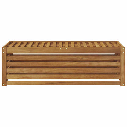 Outdoor Stool Bench Natural 115 x 43 x 37 cm Solid Acacia Wood