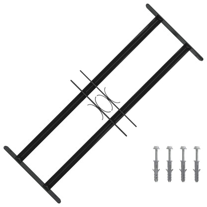 Window Grille 76 x 30 cm Powder-Coated Steel Black