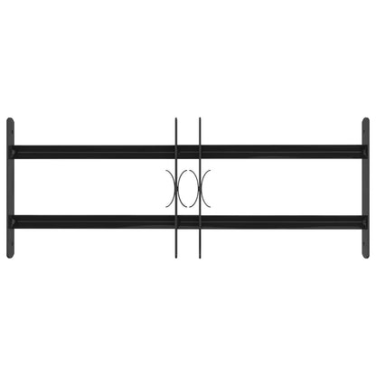 Window Grille 76 x 30 cm Powder-Coated Steel Black