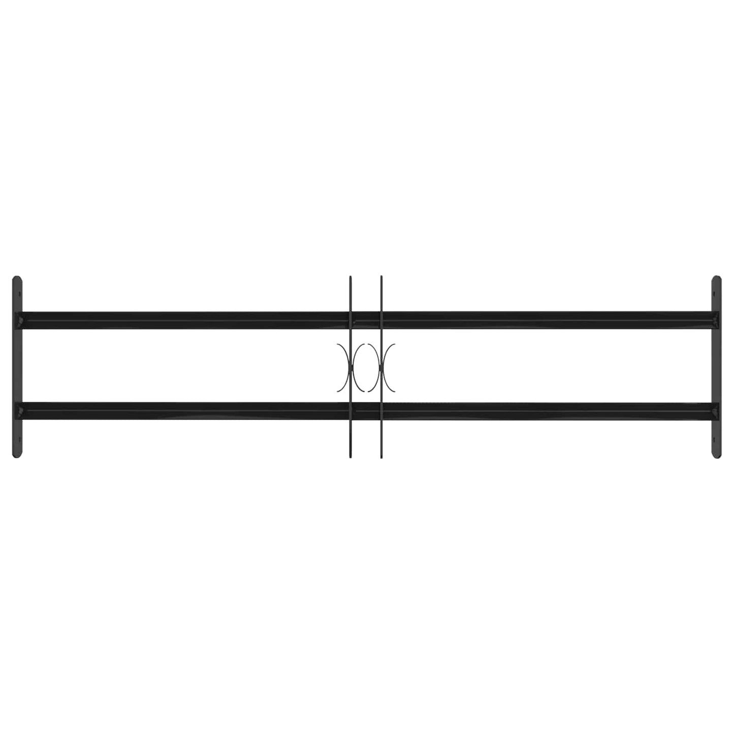 Window Grille 115 x 30 cm Powder-Coated Steel Black