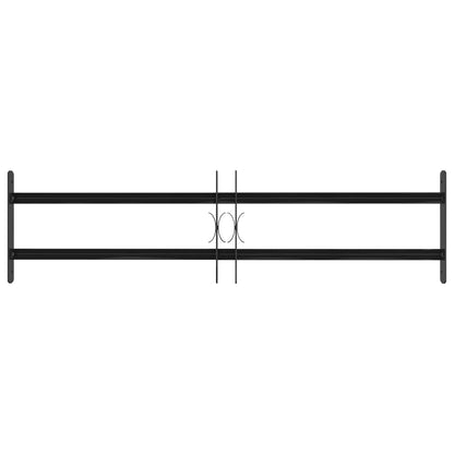 Window Grille 115 x 30 cm Powder-Coated Steel Black