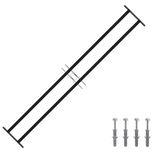 Window Security Grille 176 x 30 cm Galvanized Steel