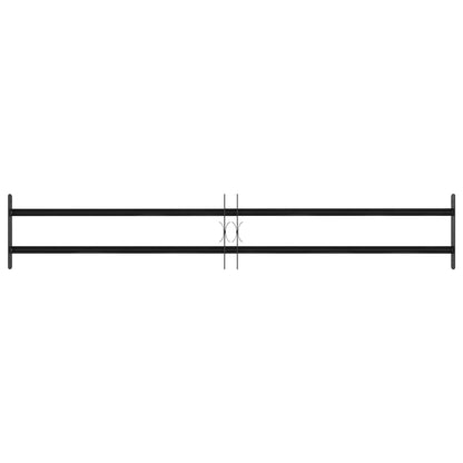 Window Grille 176 x 30 cm Powder-Coated Steel Black