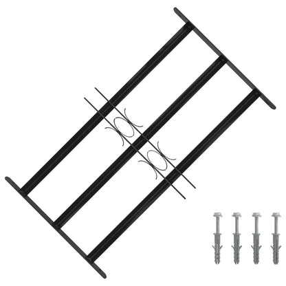 Window Grille 75.5 x 45 cm Powder-Coated Steel Black