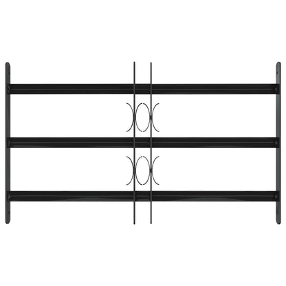 Window Grille 75.5 x 45 cm Powder-Coated Steel Black
