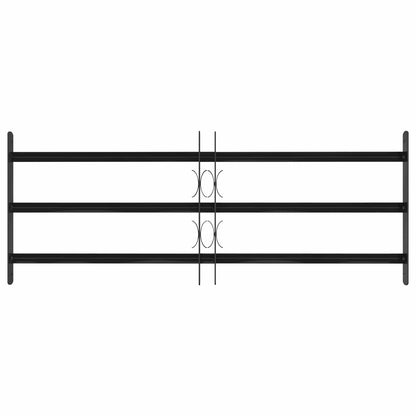 Window Grille 116 x 45 cm Powder-Coated Steel Black