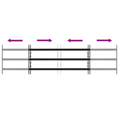Window Security Grille 174 x 45 cm Galvanized Steel