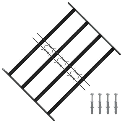 Window Grille 75.5 x 60 cm Powder-Coated Steel Black