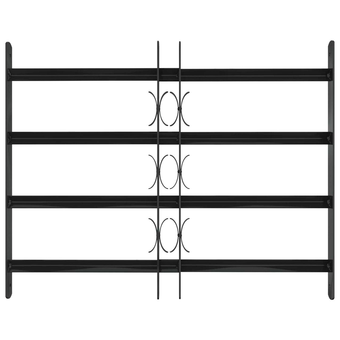 Window Grille 75.5 x 60 cm Powder-Coated Steel Black