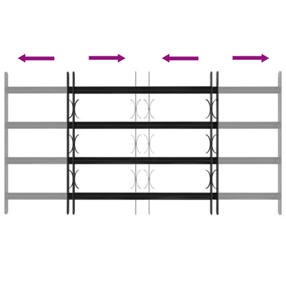 Window Security Grille 115 x 60 cm Galvanized Steel