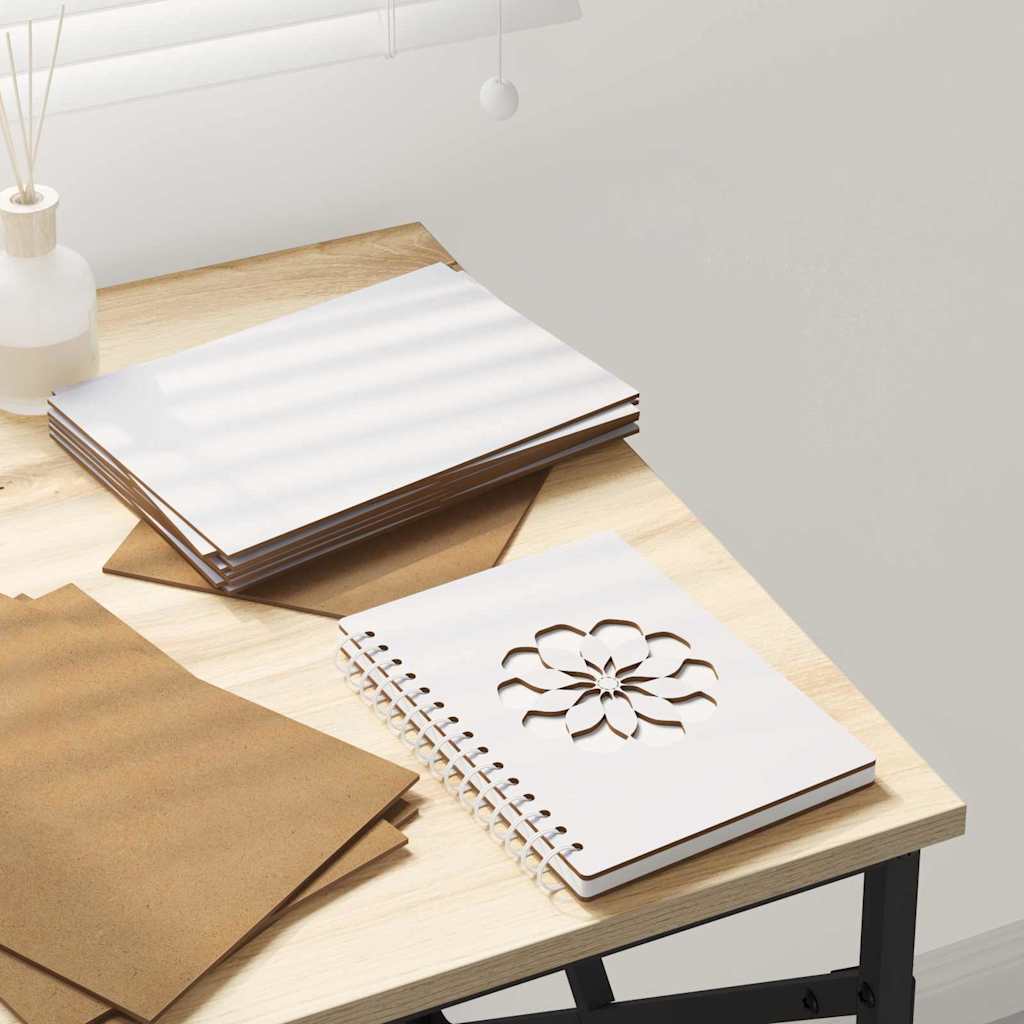 Decor Panels 50 pcs White 15 x 21 x 0.27 cm Engineered Wood