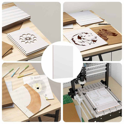 Decor Panels 50 pcs White 15 x 21 x 0.27 cm Engineered Wood