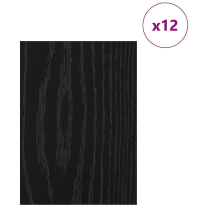 Decor Panels 12 pcs Black Oak 21 x 30 x 0.27 cm Engineered Wood