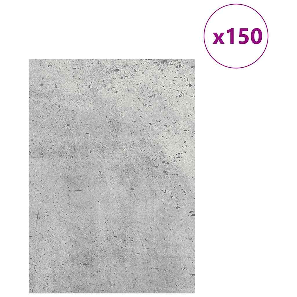 Decor Panels 150 pcs Concrete Grey 21 x 30 x 0.27 cm