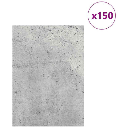 Decor Panels 150 pcs Concrete Grey 21 x 30 x 0.27 cm