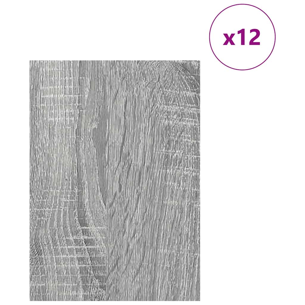 Decor Panels 12 pcs Grey Sonoma 21 x 30 x 0.27 cm
