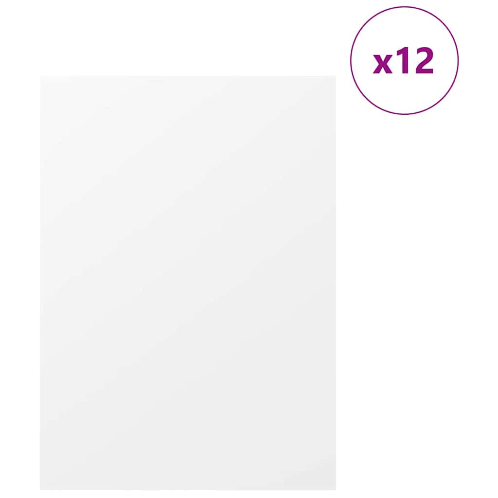 Decor Panels 12 pcs White 30 x 42 x 0.27 cm Engineered Wood