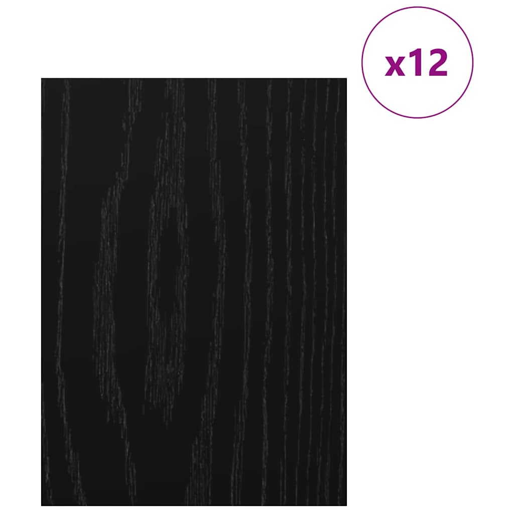Decor Panels 12 pcs Black Oak 30 x 42 x 0.27 cm Engineered Wood
