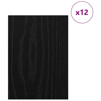 Decor Panels 12 pcs Black Oak 30 x 42 x 0.27 cm Engineered Wood