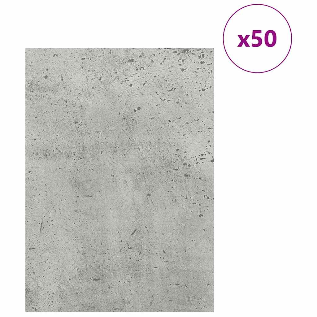 Decor Panels 50 pcs Concrete Grey 30 x 42 x 0.27 cm