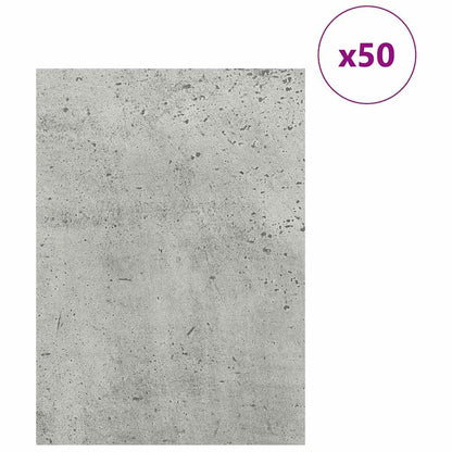 Decor Panels 50 pcs Concrete Grey 30 x 42 x 0.27 cm