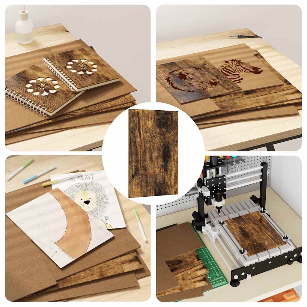 Decor Panels 50 pcs Smoked Oak 30 x 42 x 0.27 cm