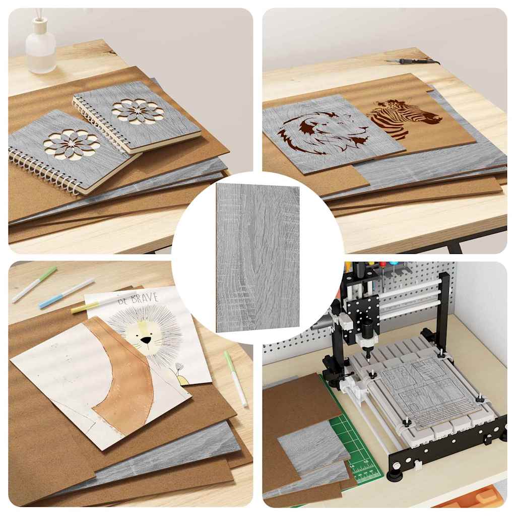 Decor Panels 50 pcs Grey Sonoma 30 x 42 x 0.27 cm