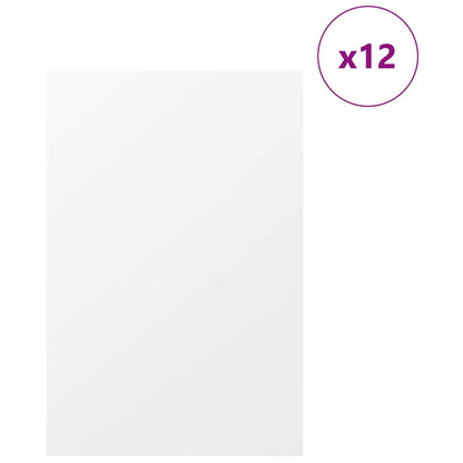 Decor Panels 12 pcs White 40 x 60 x 0.27 cm Engineered Wood