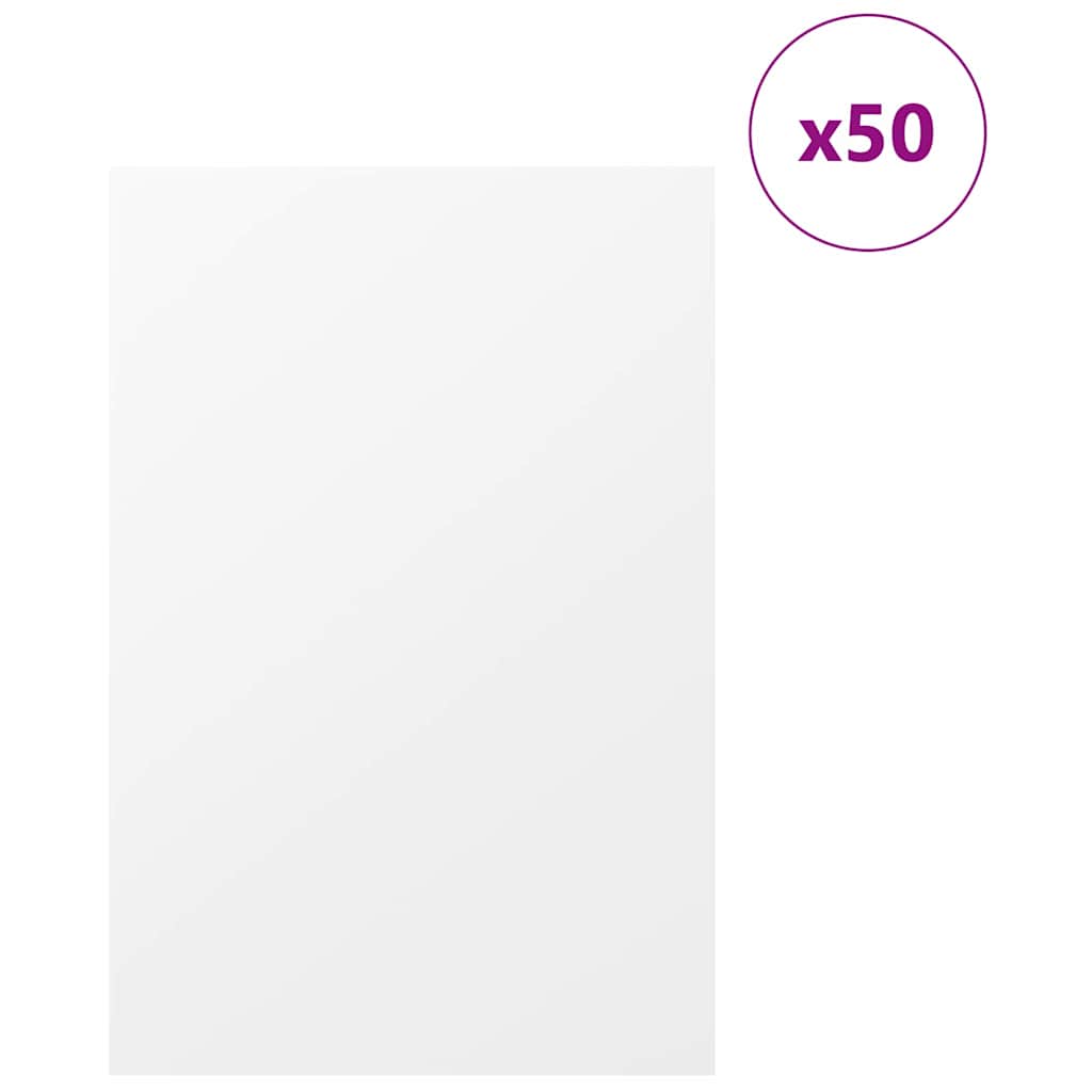 Decor Panels 50 pcs White 40 x 60 x 0.27 cm Engineered Wood