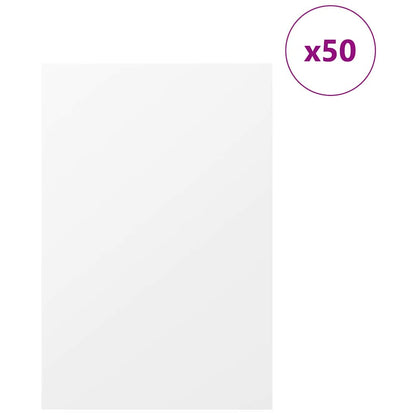 Decor Panels 50 pcs White 40 x 60 x 0.27 cm Engineered Wood