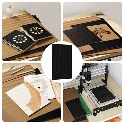 Decor Panels 12 pcs Black Oak 40 x 60 x 0.27 cm Engineered Wood