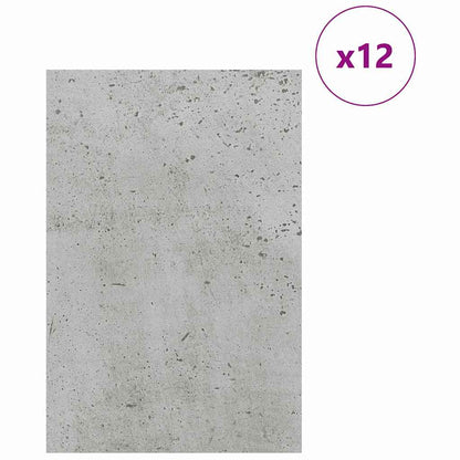 Decor Panels 12 pcs Concrete Grey 40 x 60 x 0.27 cm