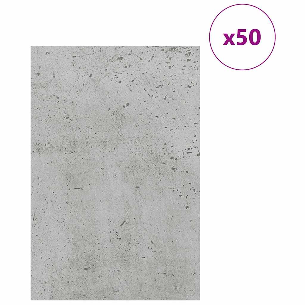 Decor Panels 50 pcs Concrete Grey 40 x 60 x 0.27 cm