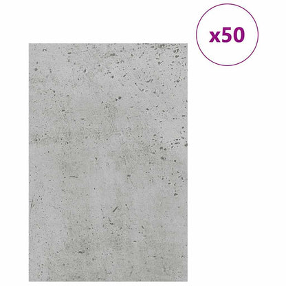 Decor Panels 50 pcs Concrete Grey 40 x 60 x 0.27 cm