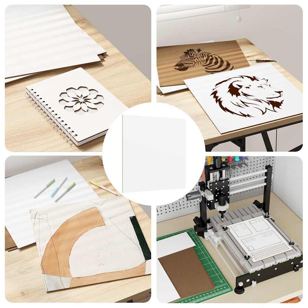 Decor Panels 12 pcs White 30 x 30 x 0.27 cm Engineered Wood