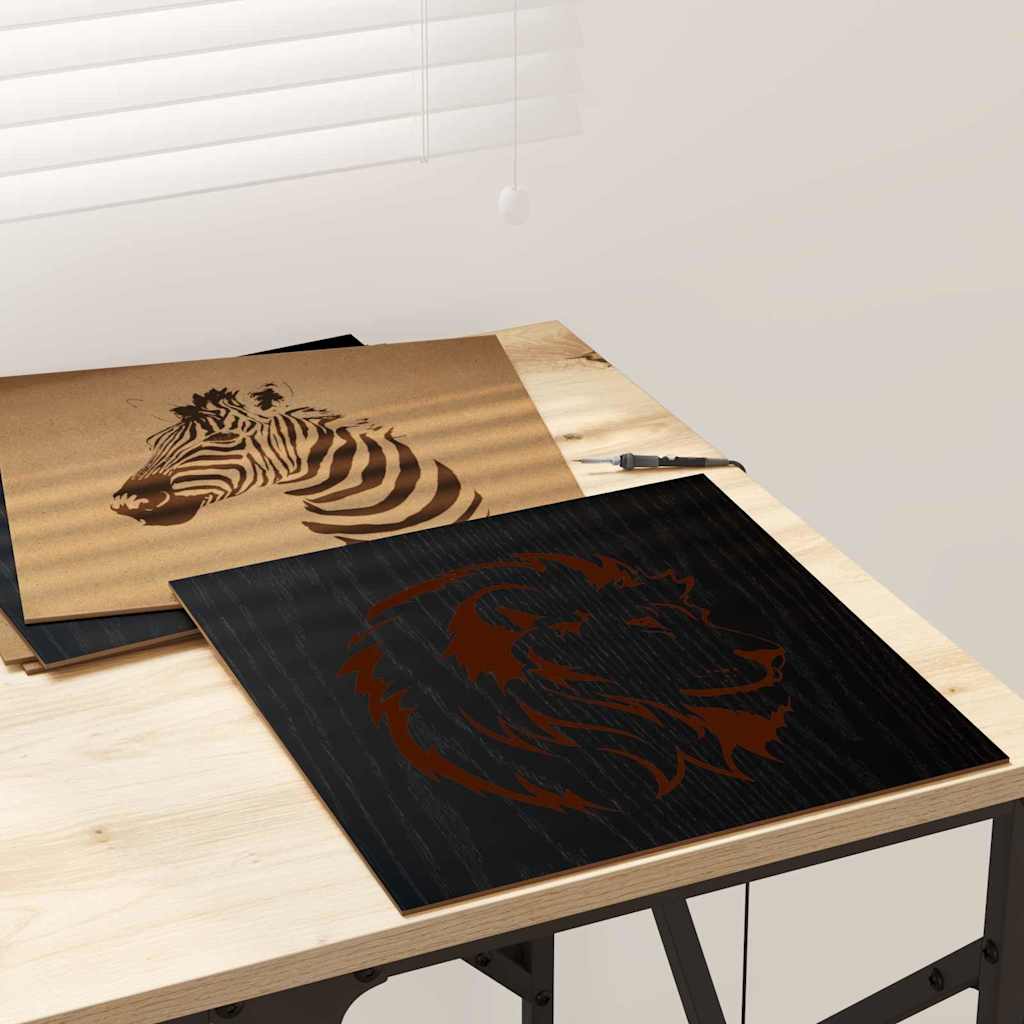 Decor Panels 12 pcs Black Oak 30 x 30 x 0.27 cm Engineered Wood