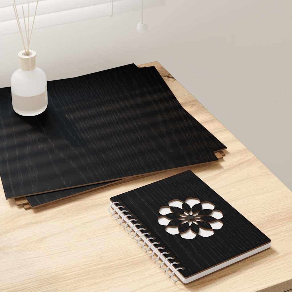 Decor Panels 50 pcs Black Oak 30 x 30 x 0.27 cm Engineered Wood