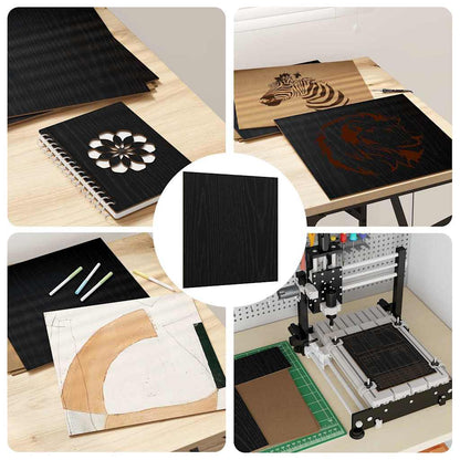 Decor Panels 50 pcs Black Oak 30 x 30 x 0.27 cm Engineered Wood