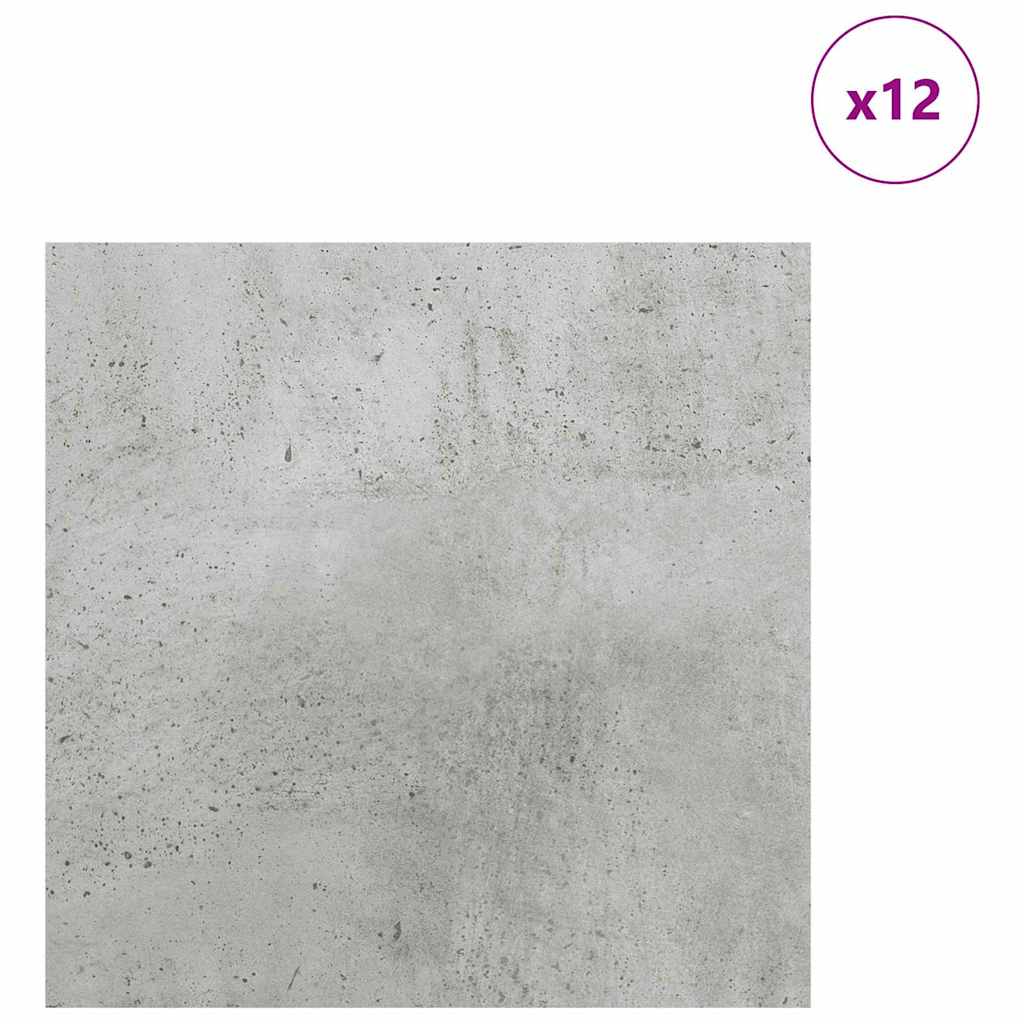 Decor Panels 12 pcs Concrete Grey 30 x 30 x 0.27 cm