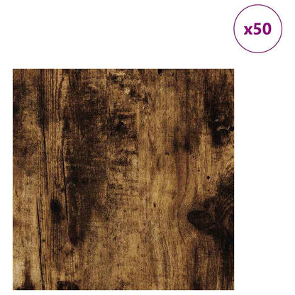 Decor Panels 50 pcs Smoked Oak 30 x 30 x 0.27 cm
