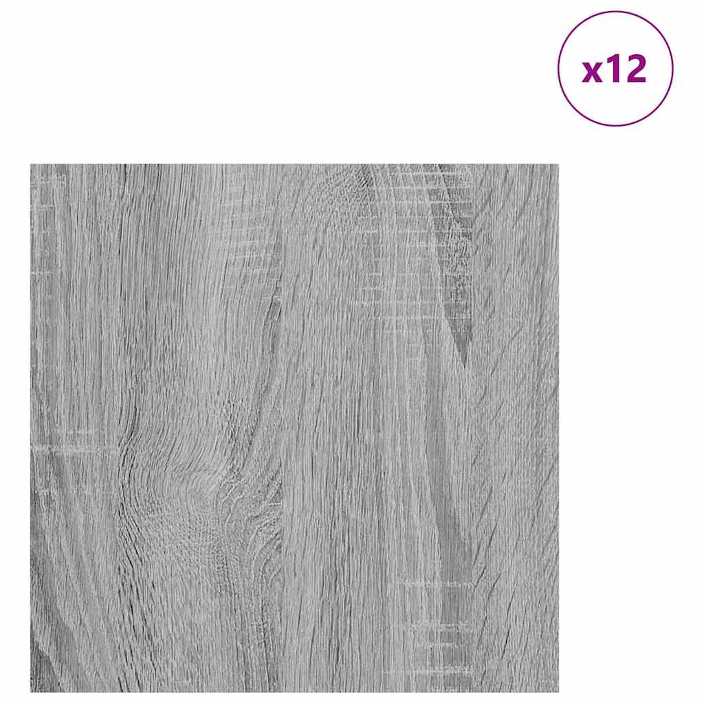 Decor Panels 12 pcs Grey Sonoma 30 x 30 x 0.27 cm