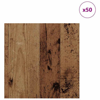 Decor Panels 50 pcs Old Wood 30 x 30 x 0.27 cm Engineered Wood